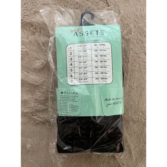 Love Your Assets By Sara Blakely Shaping Textured Tights Size 5 Black - Slimming - Picture 3 of 4